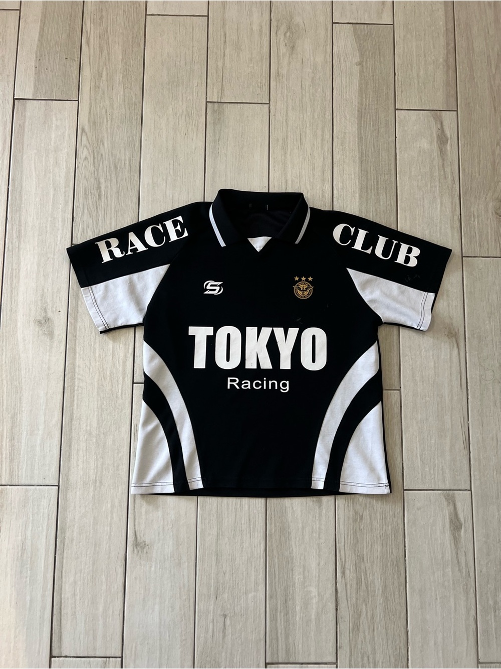 Tokyo Racing black & white Polo Style Size Large
